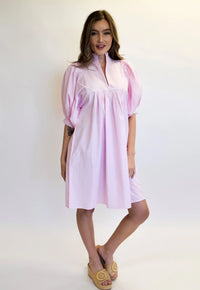 High Neck Dress - Peony Pink