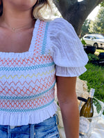 Perfectly Poised Smocked top