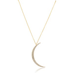 Pave Moon Necklace