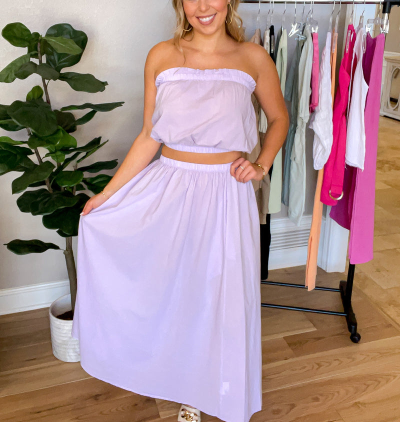 Frosted Plum Maxi Skirt