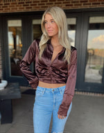 Dark Oak Collared Top