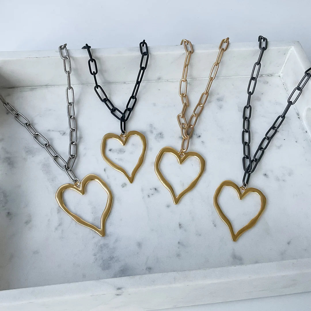 Paperclip Heart Necklace