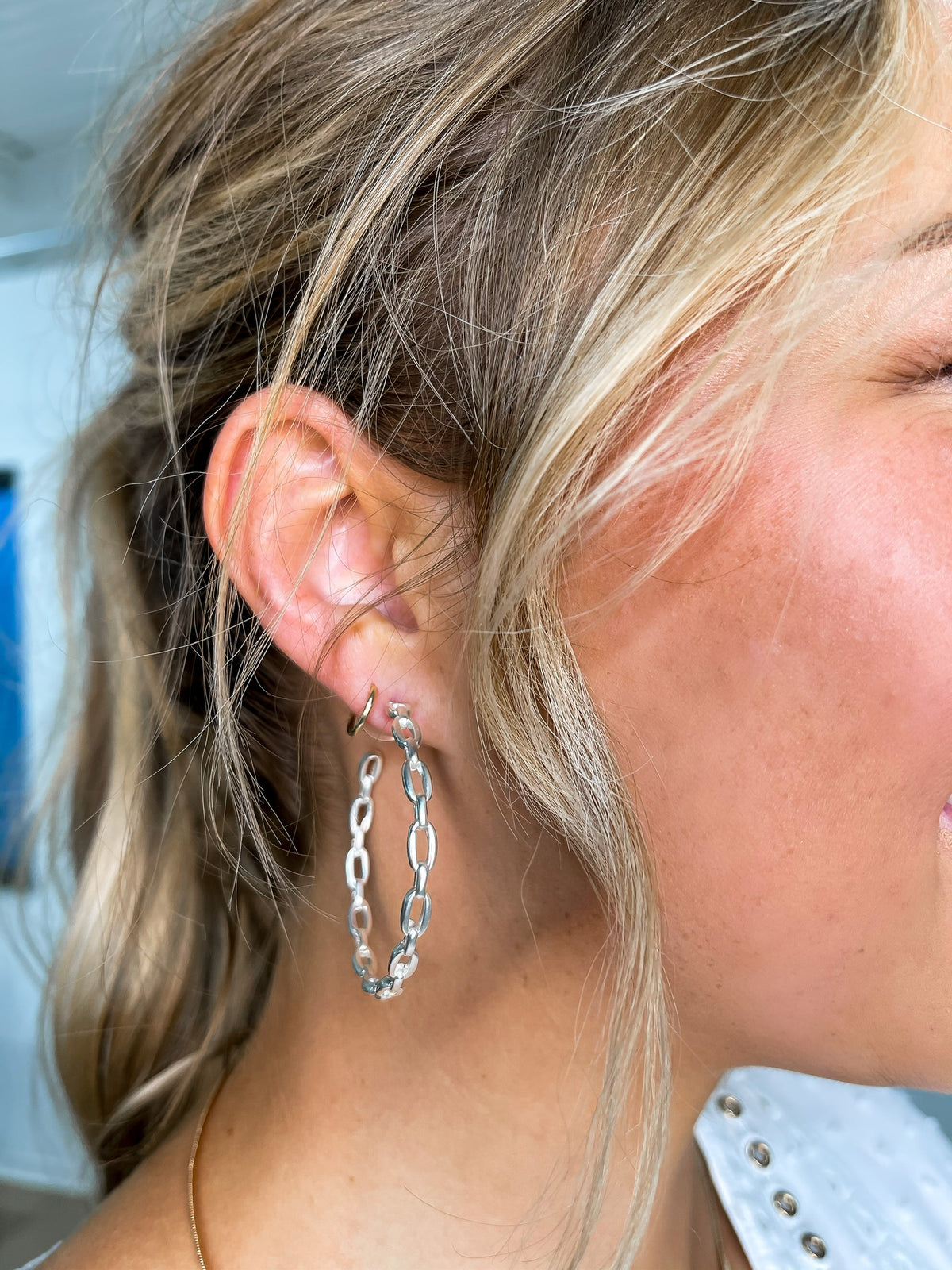 Miley Hoop Earring - Gold and Siver