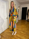 Mosaic Wrap Maxi Dress