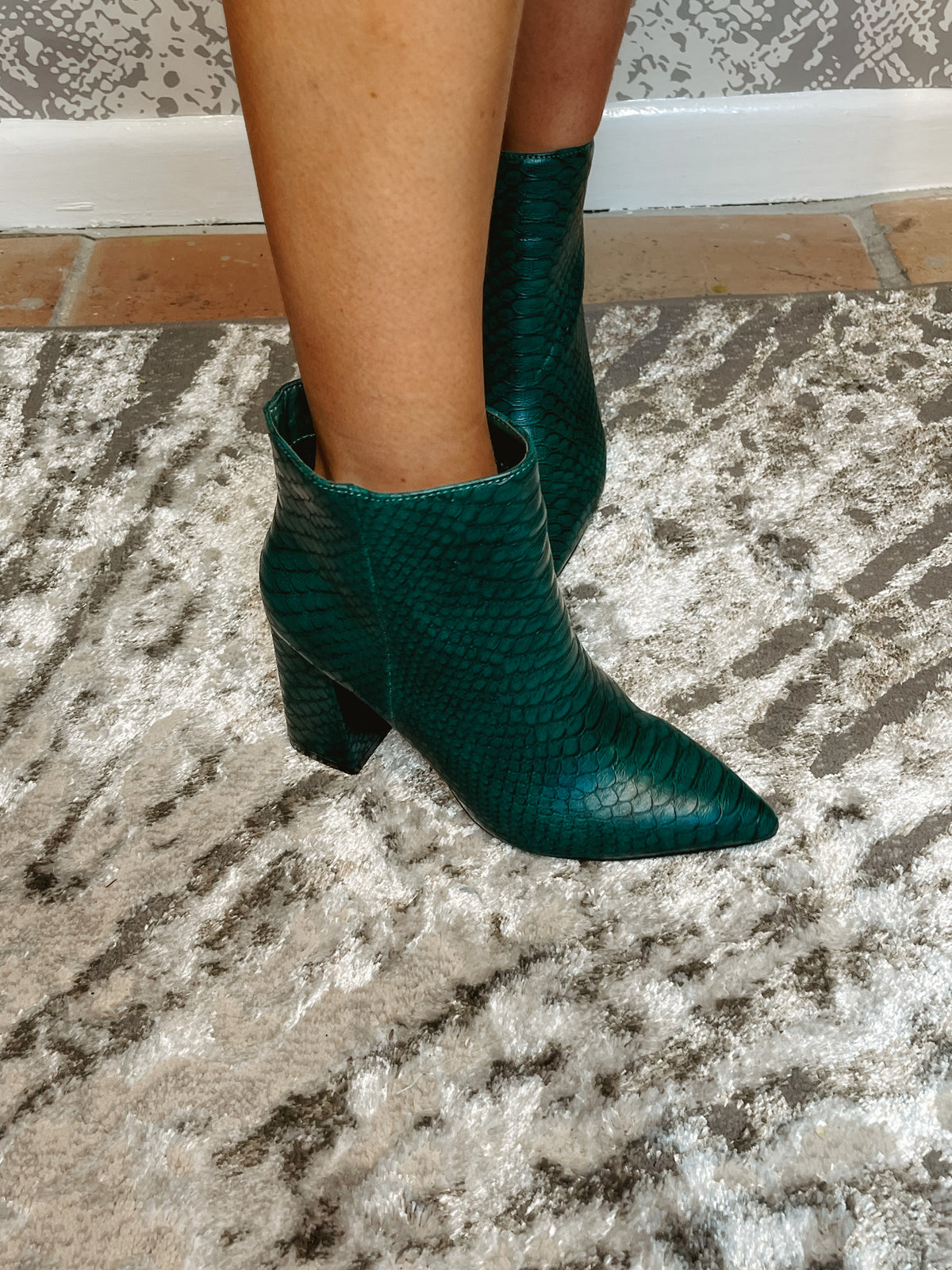 Veronica Bootie - Green Snake