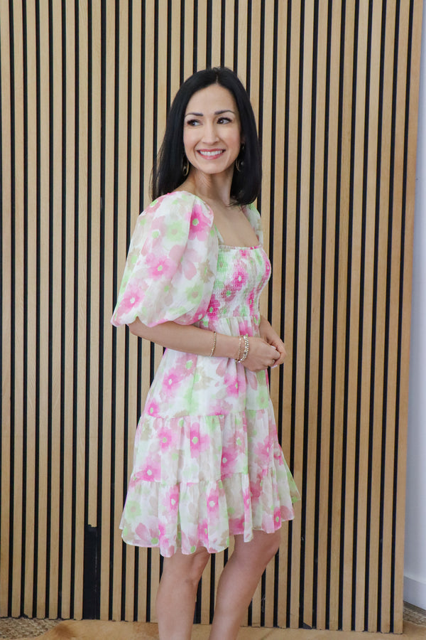 Watermelon Floral Dress