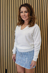 Ava Ruche Sleeve Sweater