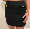 Cavalli Skirt - Black Tweed