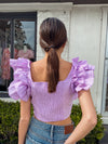 Ruffle Of Love Top - Lavender
