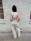 Knotted Jumpsuit - Oatmeal