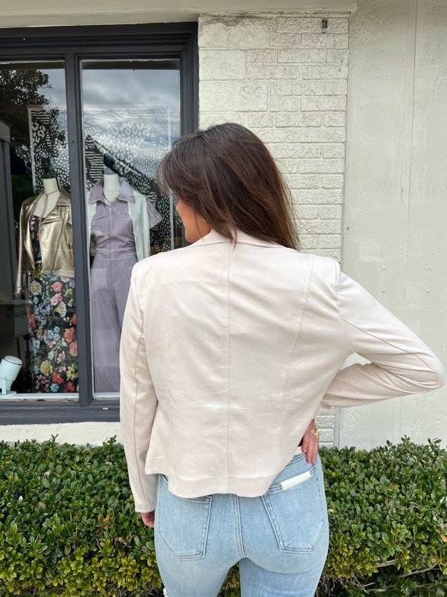 Cream Moto Jacket