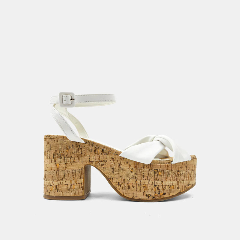 Jewel White Platform Sandal