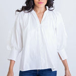 Ivory Poplin Top