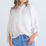 White Pleated Top