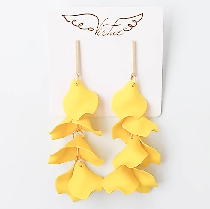 Hyacinth Earrings-Yellow