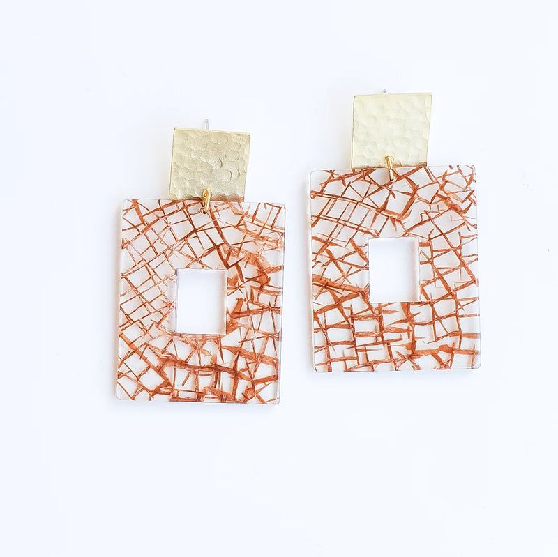 Square Acrylic Earring