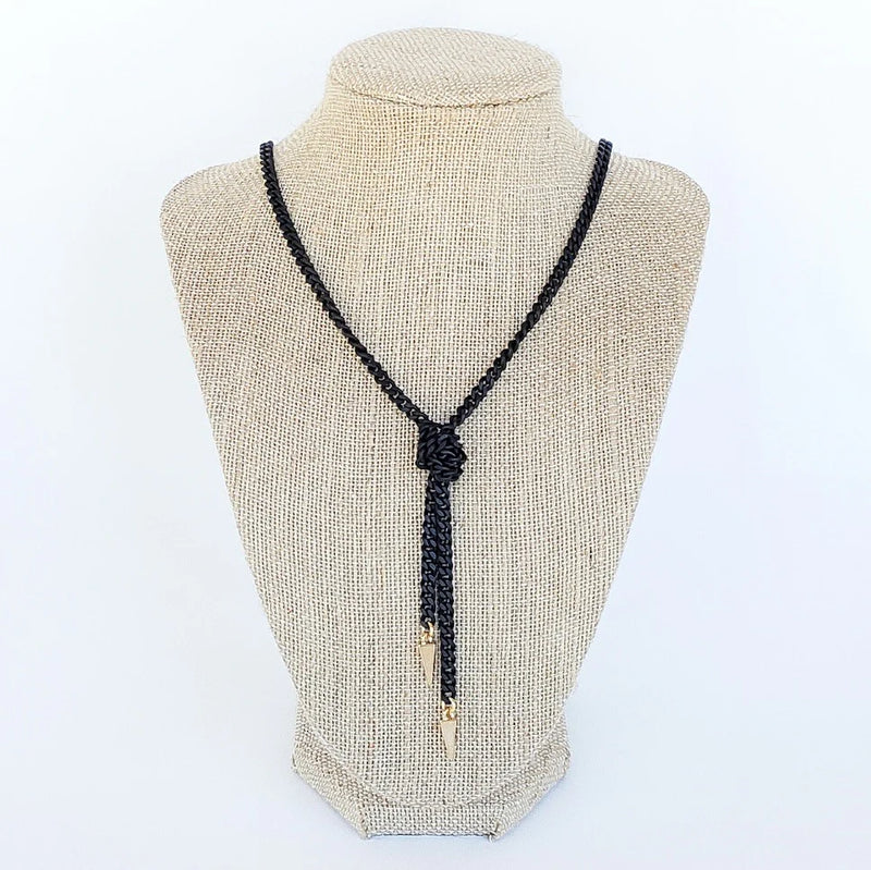 Knotted Necklace - Black