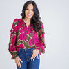 Floral Ruffle Sleeve top